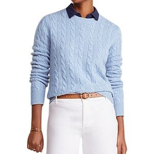 Vineyard Vines Light Blue Cable Knit Sweater